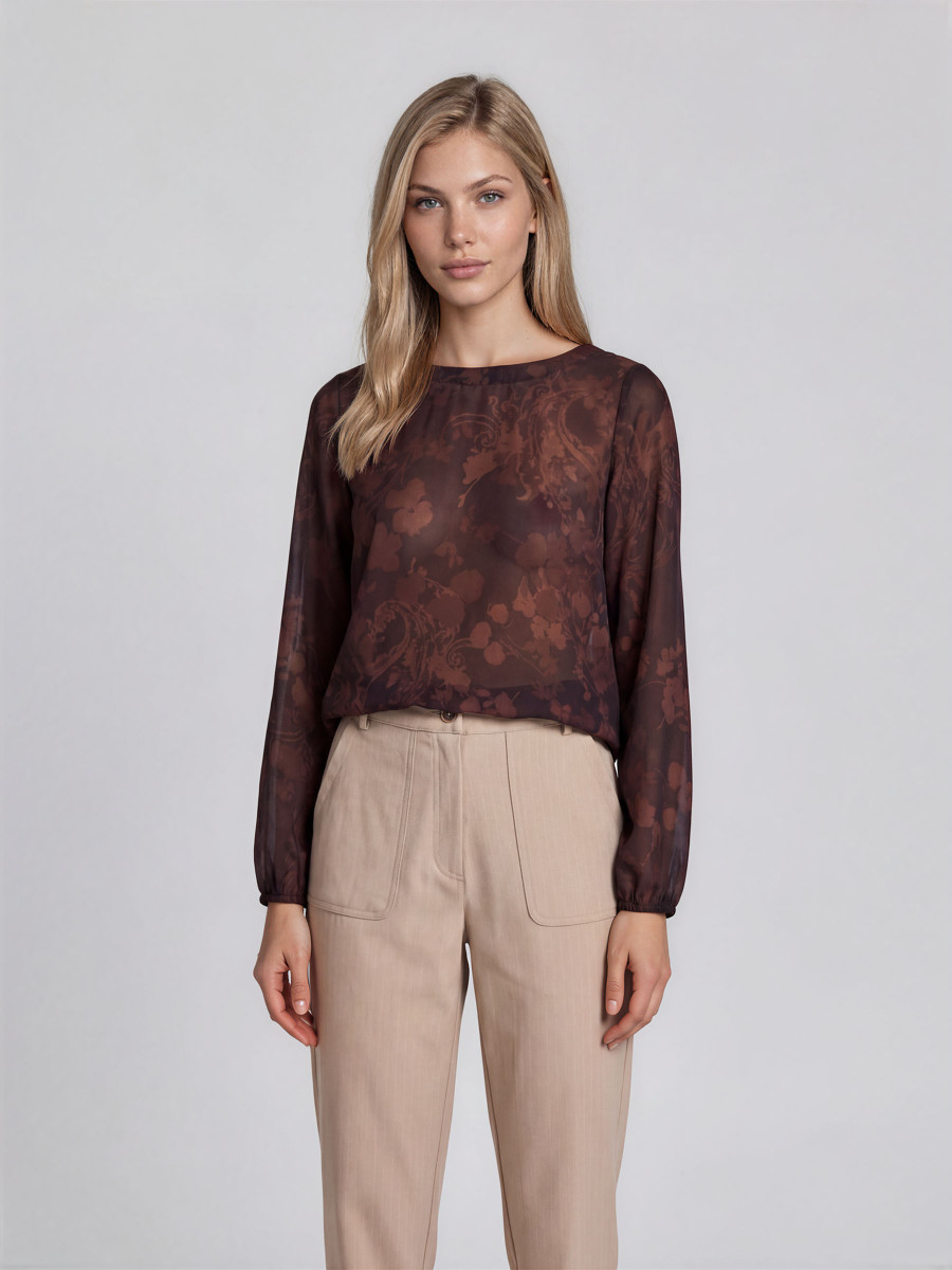Printed Longsleeve Blouse