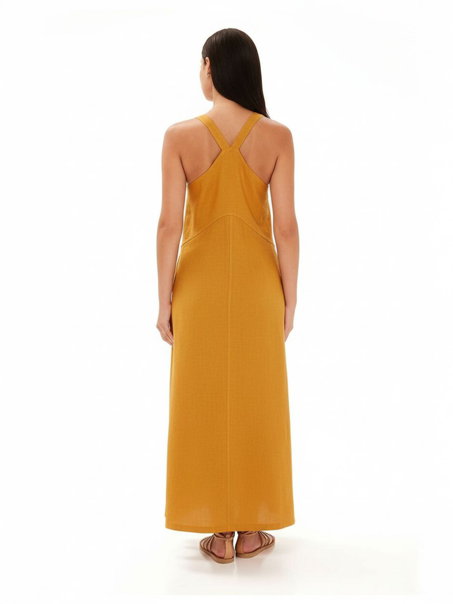 Tank Maxi Backless Linen Dress
