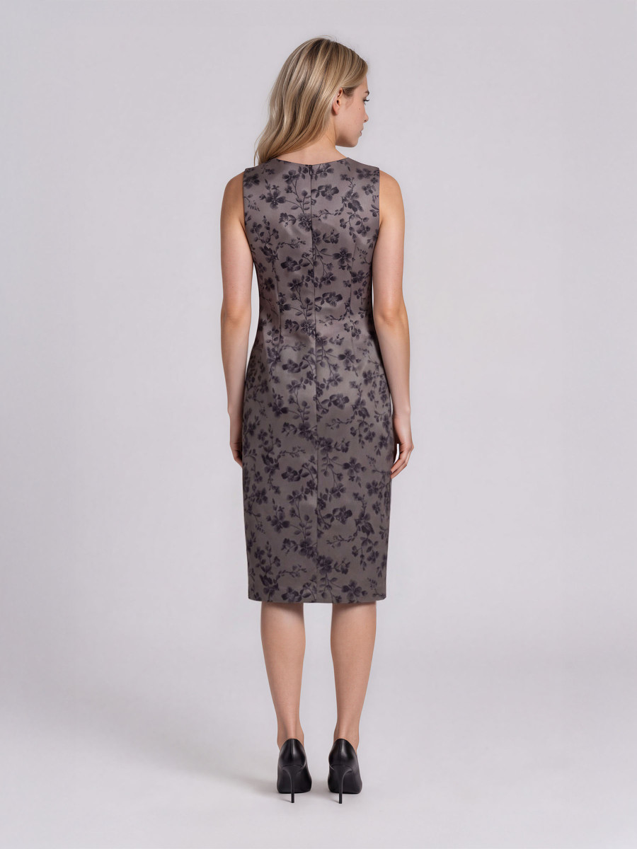 Sleeveless Pencil Printed Dress