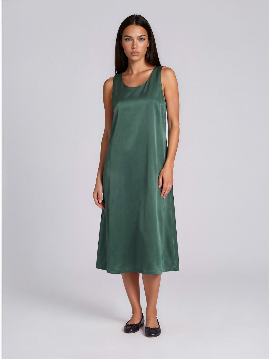 Sleeveless Satin Dress