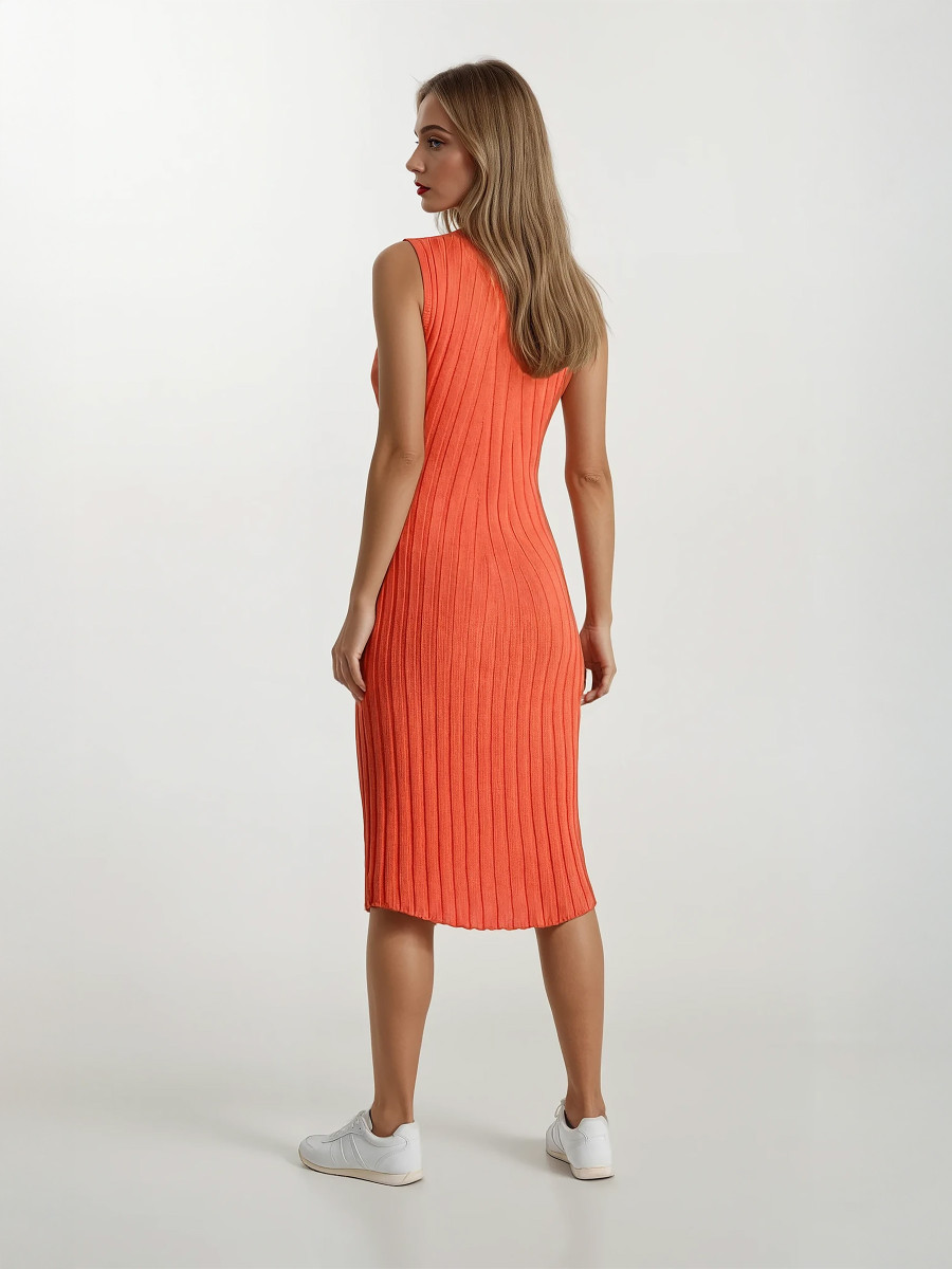 Knitted Sleeveless Rib Dress