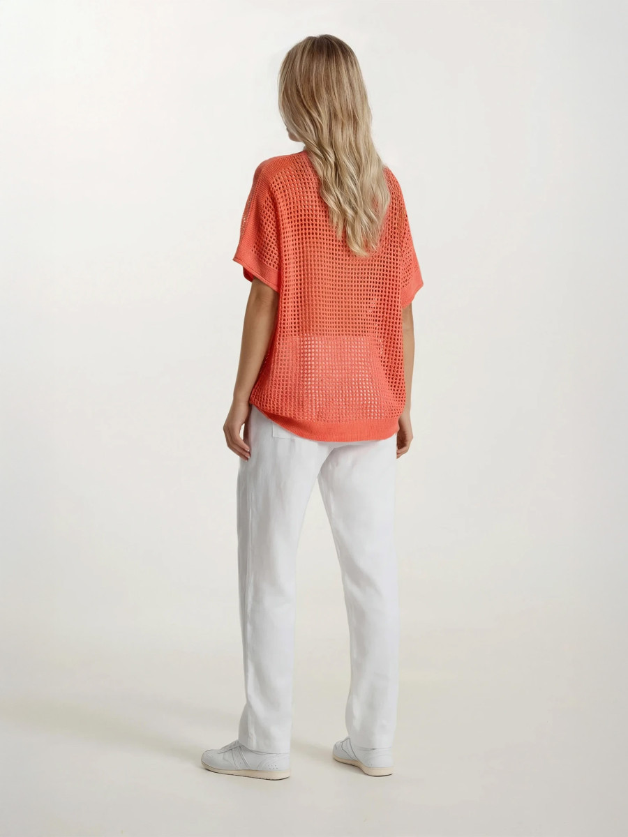 Knitted Batwing Blouse with Lurex Thread