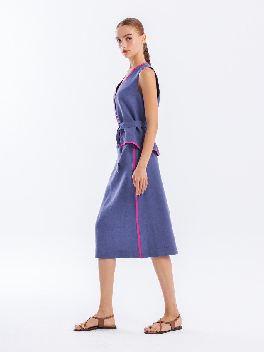 Duo Tone Linen Skirt