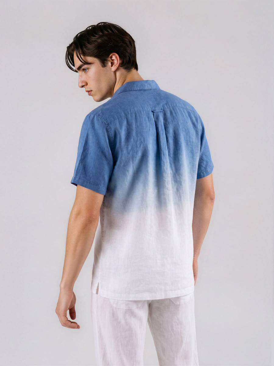 Linen Byron Shirt in Ombre Shades