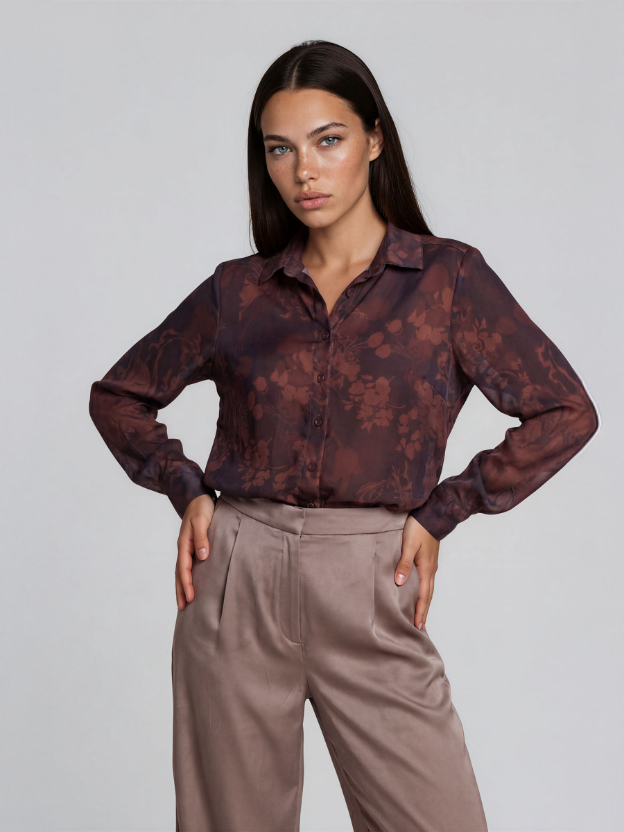 Printed Shirt with classic collar